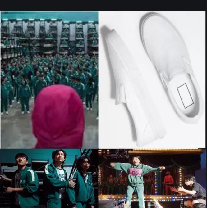 

Squid Game old skool White Slip-On canvas shoes Slippers for men women Triple Black Red Pink Green Slides Slip on Skateboard Mens Sports Sneakers, Need more styles;please contact us