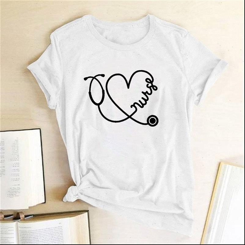 

women t shirt womens funny heart shaped love print ladies short sleeved harajuku cartoon graphic, White