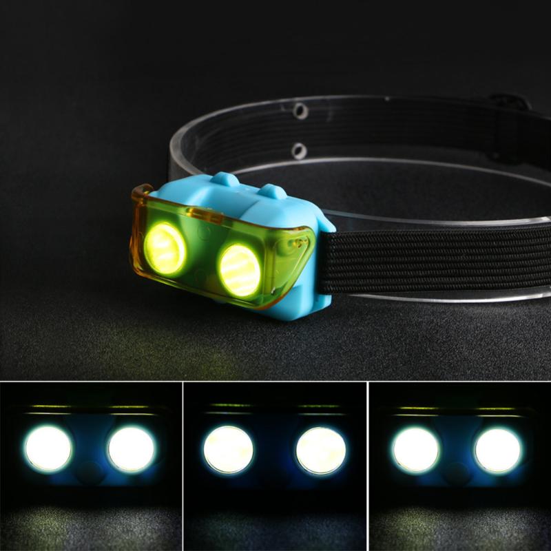 

Head Lamps Warm White & Yellow Light COB LED Headlight Power By 3* Battery 3 Modes Protction Cover Headlamp For Outdoor Activities