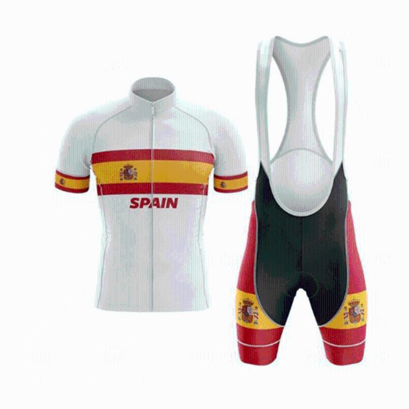 

Men's Cycling Short Suit, Breathable, Mountain Bike, Bib Shorts For The Spanish Team, Racing Sets, Black;blue