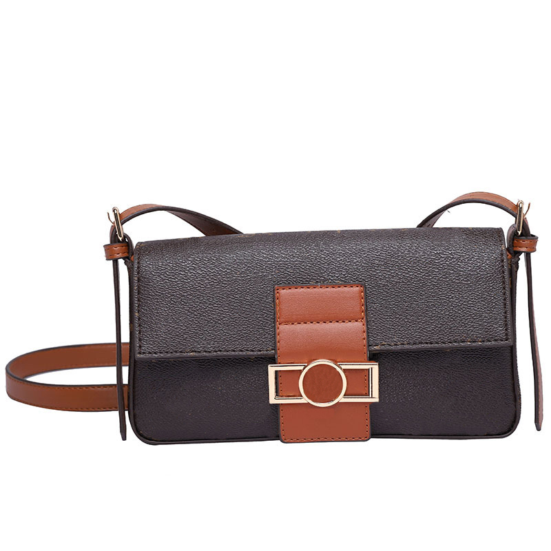 

L388 Designer Crossbody Bag for Women Top Quality Handbag Purse With Chain Ladies Fashion Flap Cross body Bags, Brown