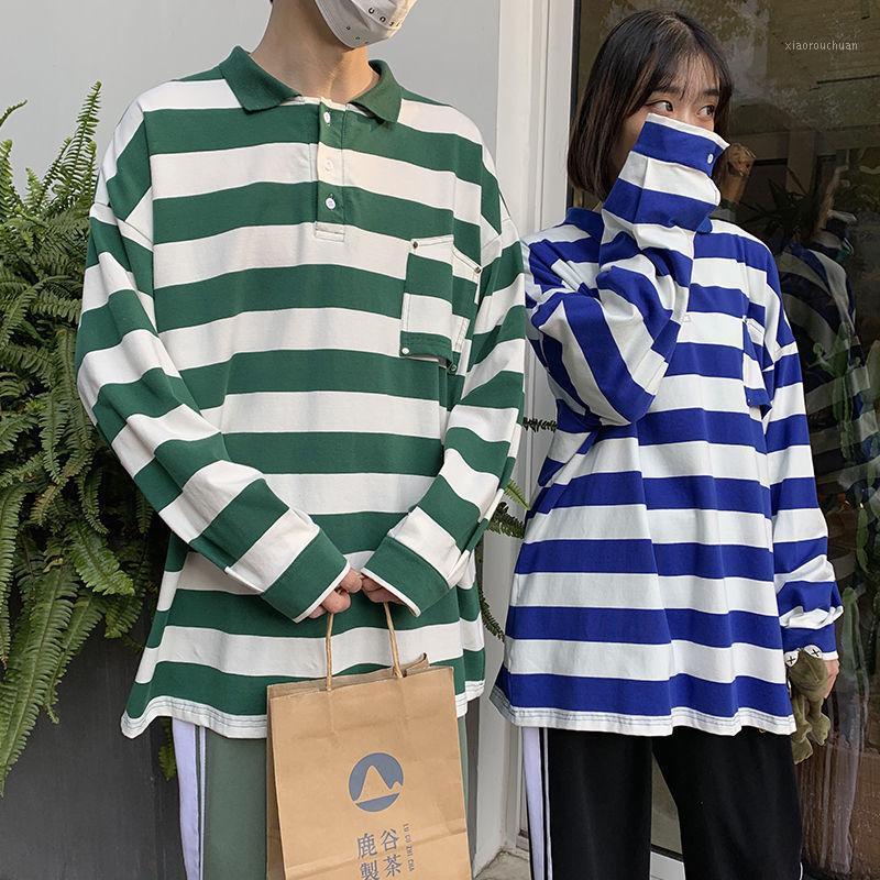 

Men' Hoodies & Sweatshirts Autumn Couple Striped Hoodie Fashion Casual Cotton Lapel Sweatshirt Men Streetwear Loose Hip Hop Pullover Mens H, Blue