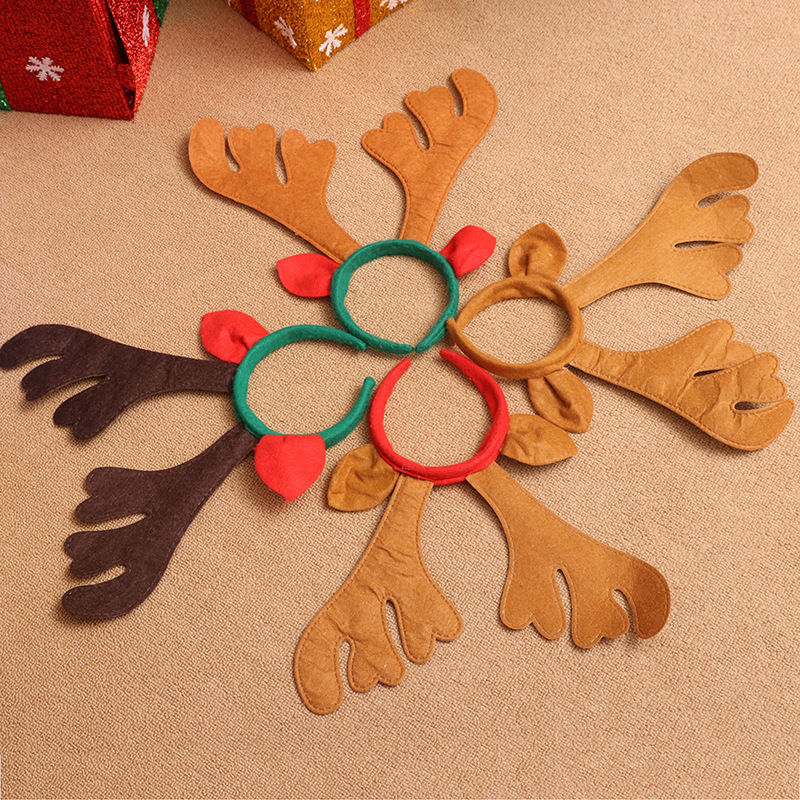 

Christmas decorations ears antlers non-woven headband birthday partys holiday party props supplies WH0010