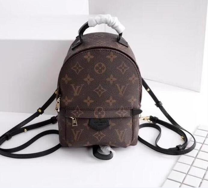 

LV LOUIS 1 VITTON Leather PALM SPRINGS Mini size Women Handbags Designers Children Bags Luxurys School Backpack Lady, Red;black