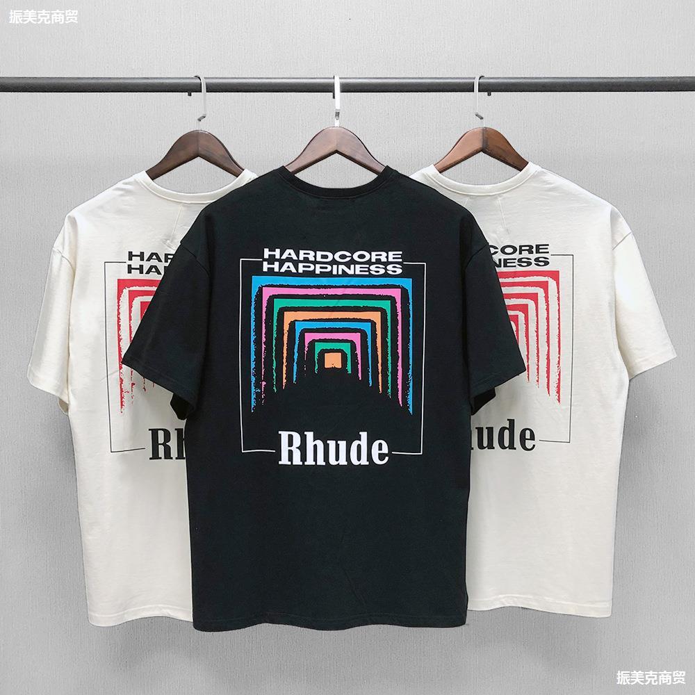 

MgO rhude short sleeve box perspective tee, White;black