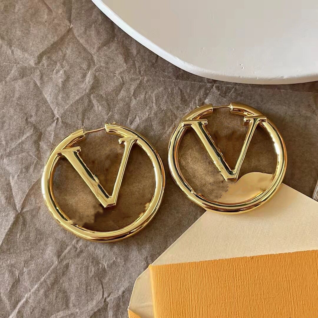 

2022 Designer earrings Fashion gold Hoop & Huggie for lady Europe and America Women Party earring Wedding Lovers gift engagement Jewelry for Bride