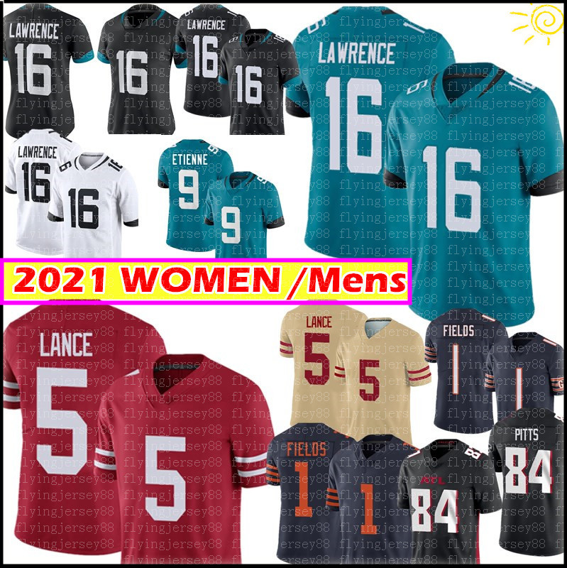 

16 Trevor Lawrence Jersey 5 Trey Lance Men WOMEN Football Jerseys 2021 New, Mens