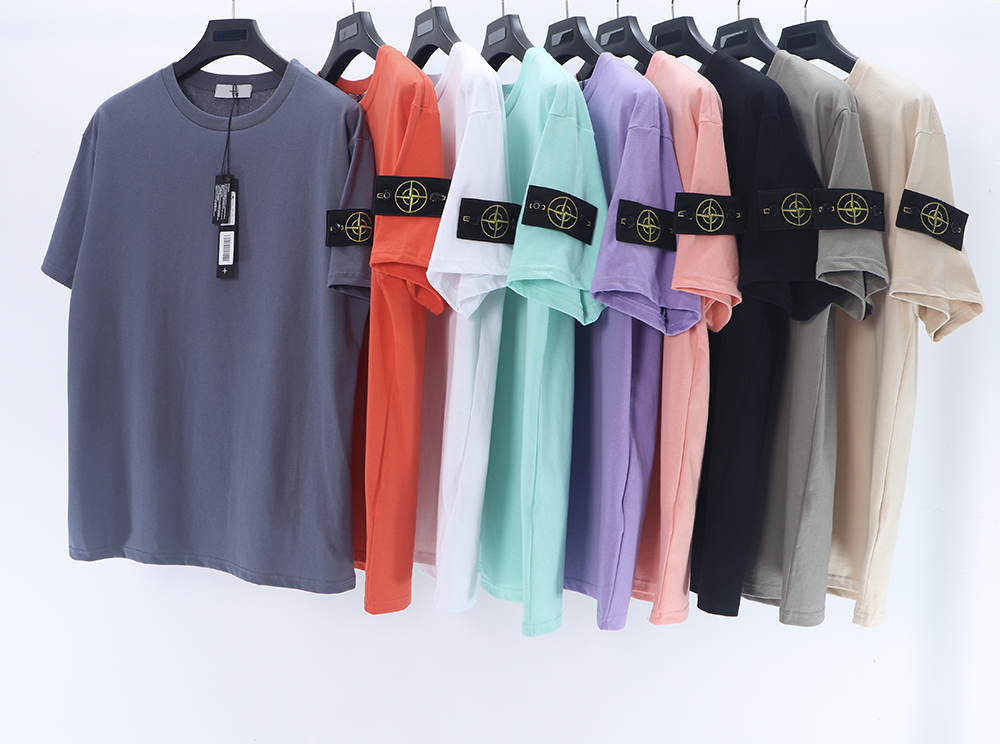 Women Designers Clothes mens t shirt 2021 spring summer bottoming Stone solid color short-sleeved slim men the same t-shirt round neck island Clo-image-691767030