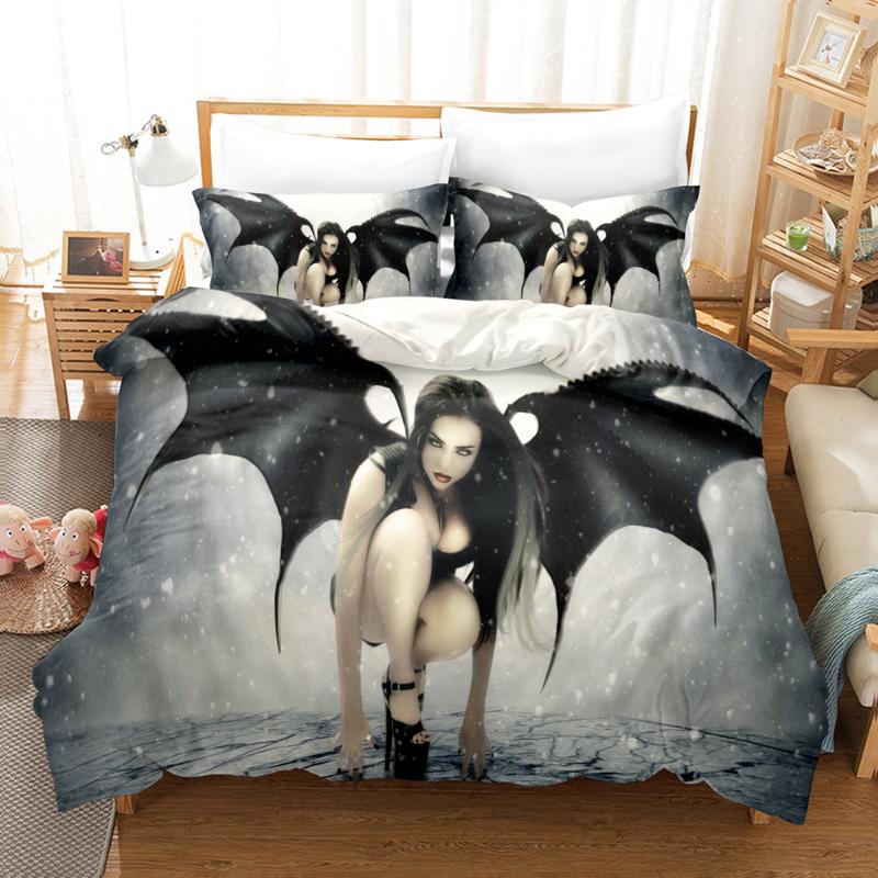 

Bedding Sets Angel Set Single Twin Full  King Size Fallen Bed Aldult Kid Bedroom Duvetcover 3D Print 003