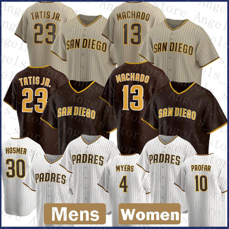

San Diego Mens Padres Women 23 Fernando Tatis Jr. Custom 13 Manny Machado Baseball Jersey 19 Tony Gwynn 51 Trevor Hoffman 30 Eric Hosmer, Blue;black