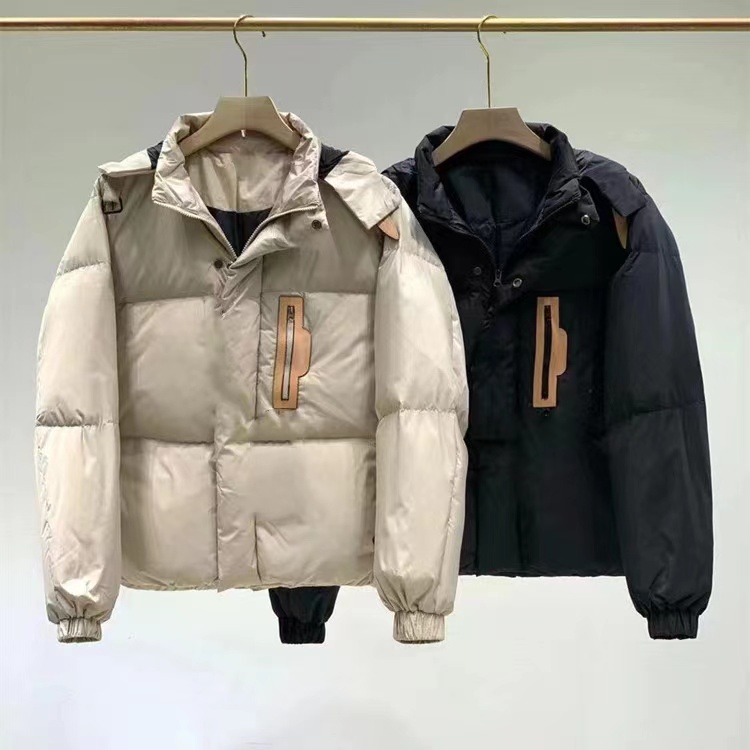 

Autumn and mens down winter coats jackets counter Fashion Week show couple men and women casual bread short jacket high quality, Freight dhl