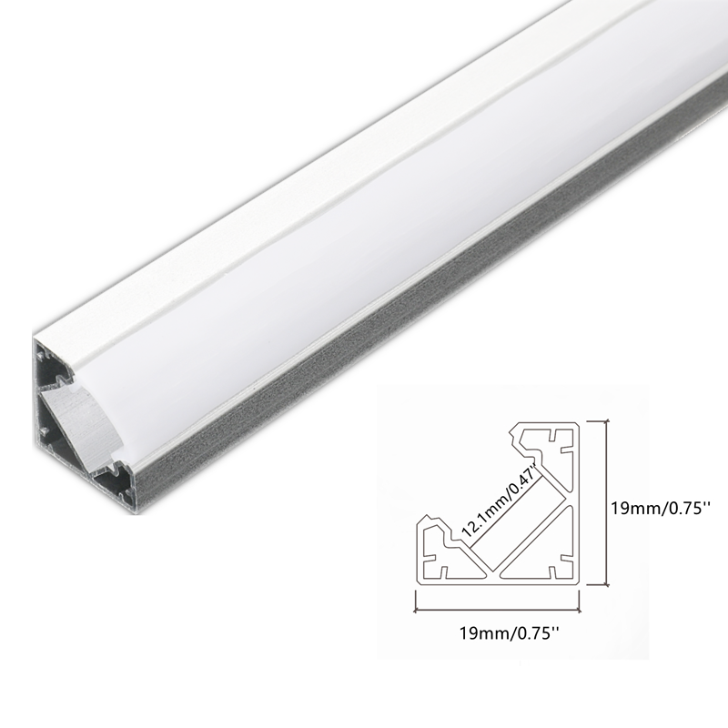 

Lamp Covers & Shades 5/10-Pack 3.3FT 1M Strip Aluminum Channel V Shape With Diffuser,Under Cabinet Counter 12mm Wide Corner Tape Light Profi