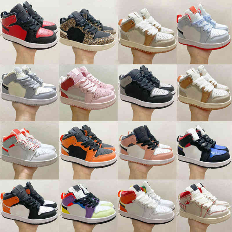 

US 6C-3Y Kids Shoe Pink Quartz AJI 1s Coral Stardust Shattered Backboard Shoes Little Girls Mid Toddler Multicolor Sneaker, Black