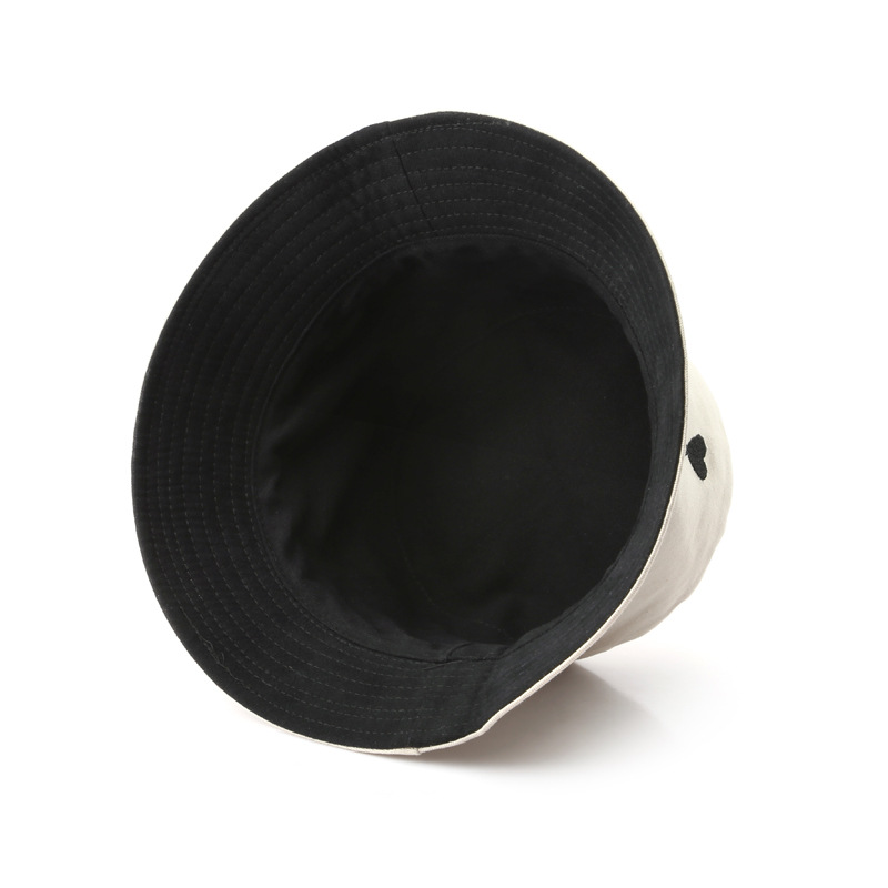 

Korean Style Womens Fashion Popular Embroidered Letter Sun Hat Outdoor Sun Protection Sun-Shade Fisherman Hat Student Couple Bucket Hat, Outer blue and inner black