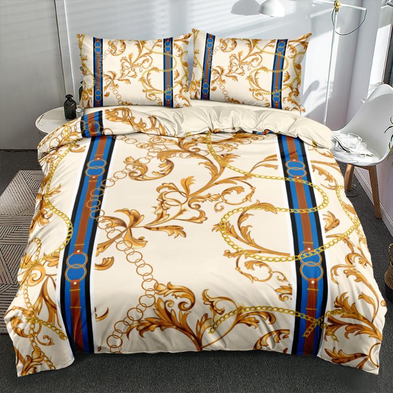 

Bedding Sets Baroque Luxury Euro Bed Linen Double-sided Comforter/Duvet Cover Set Twin Full  King Size 203x230cm For Gift