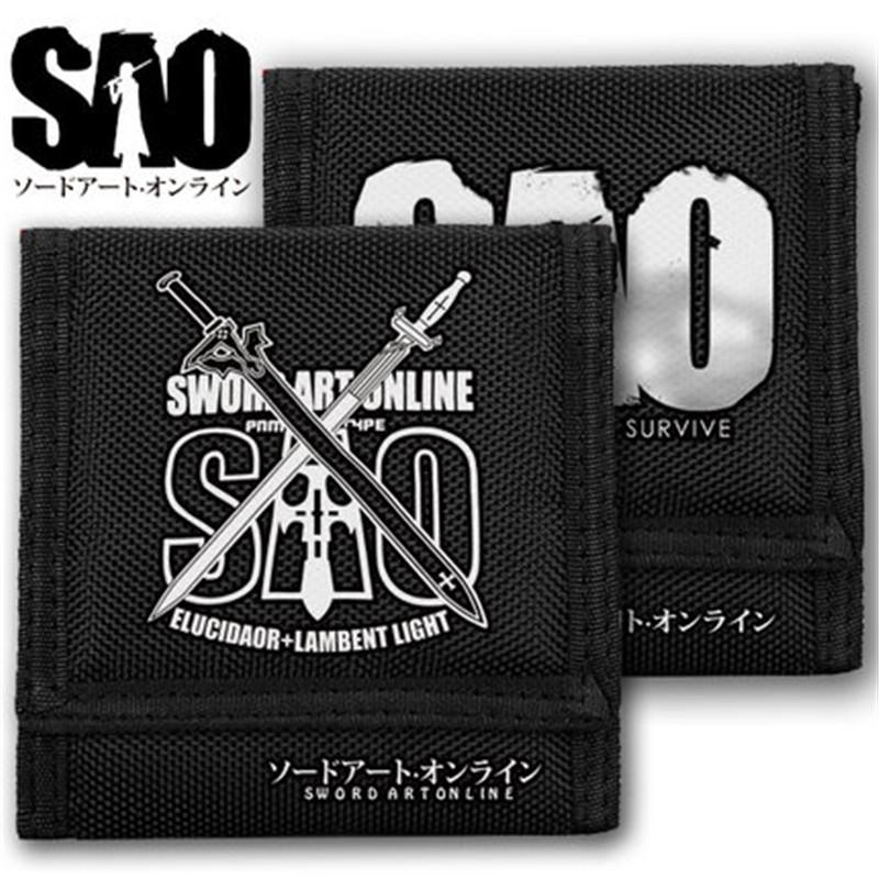 

Wallets Sword Art Online Cartoon Thin Wallet Top Quality Men Luxury Short Style Male Purse Carteira Masculina Card Holder, Red;black