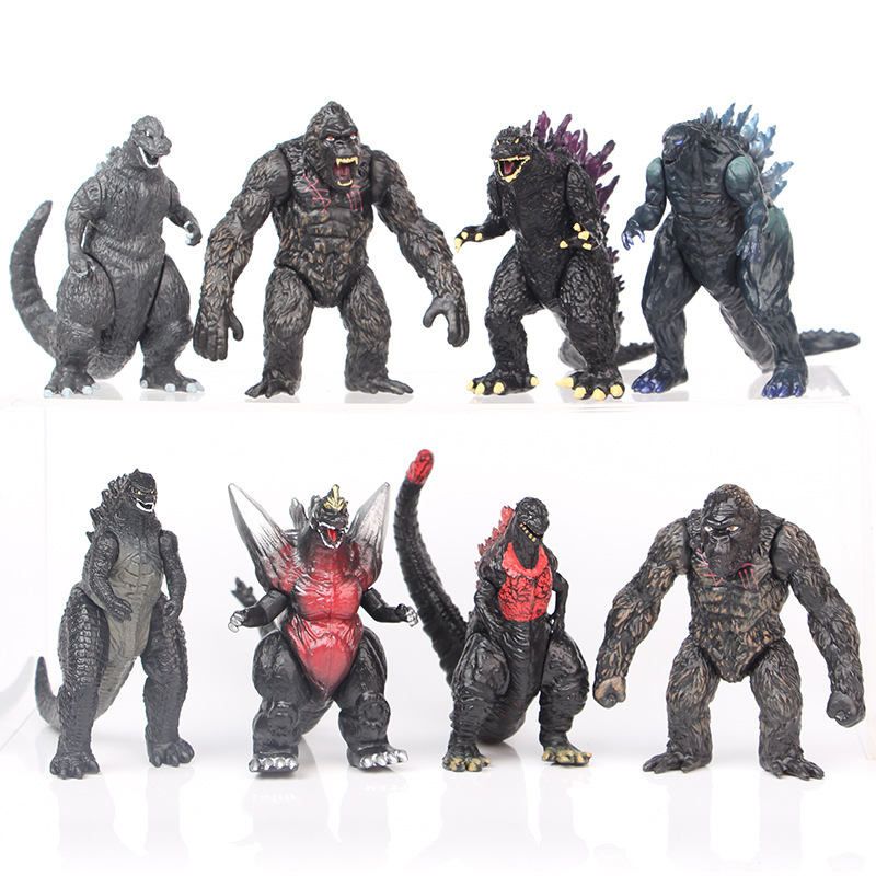 

8Pcs/Set Godzilla vs King Kong Movie Action Figures PVC Model Toy Figure