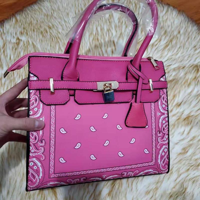 

Designer Bag Hand Bags Women 2021 Bandana Printing Fashionable Purses Handbags Shoulder, Blue
