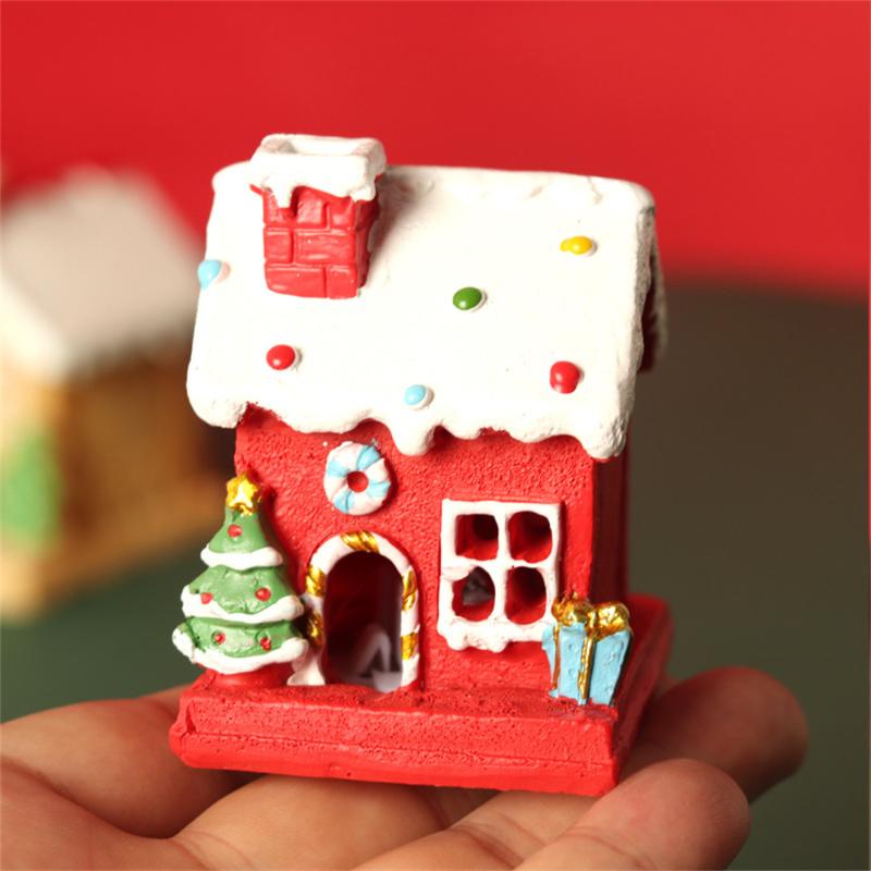 

Christmas Decorations Small House Light Creative Decoration Pendant Navidad Desktop Ornaments Home Decor Cake