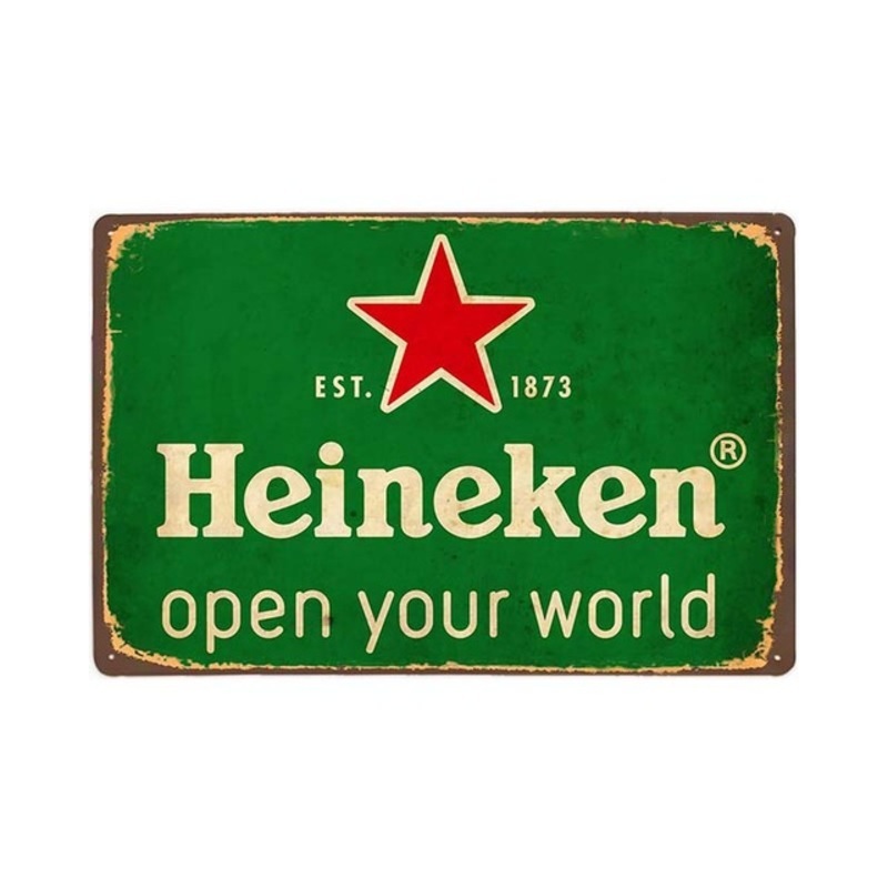 

Heineken Beer Metal Plaque Tin Sign Rare Poster Rusted Vintage Decor Home Bar Pub Garage Wall Tin Sign Poster Plates 12x8 Inch Q0723