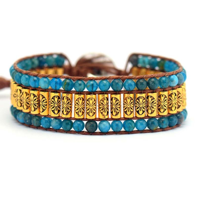 

Beaded, Strands Exquisite Beaded Wrap Bracelets Natural Stones Vintage Tibetan Beads Bracelet Bohemian Vegan Jewelry Drop