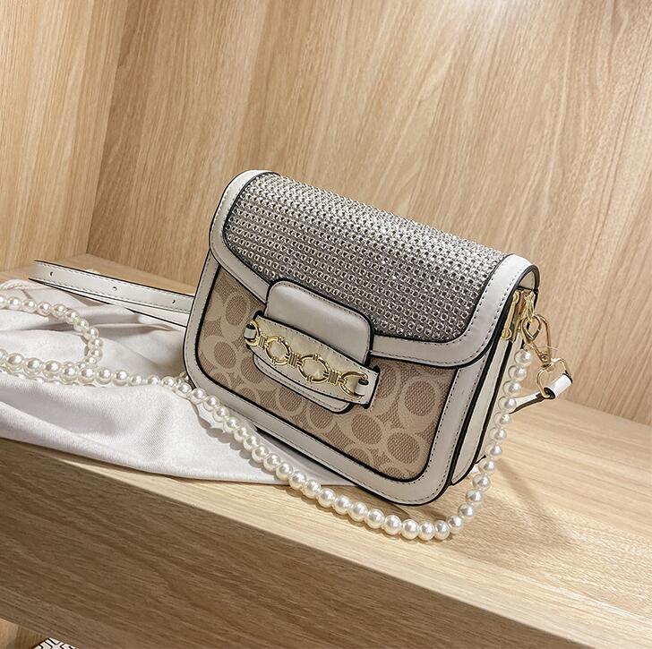 

wholesale women shoulder bag trend diamond handbag summer personalized printed polka dot womens handbags elegant color matching leather fashion messenger bags