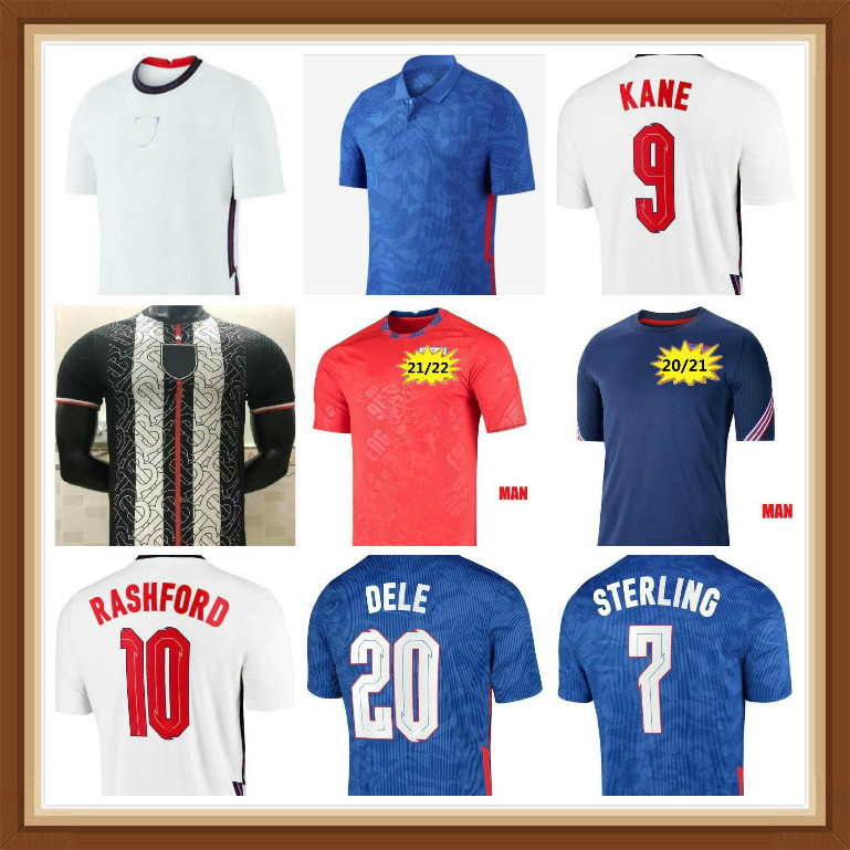 

20 21 EN GLAND DELE ALLI soccer jerseys KANE RASHFORD VARDY BARKLEY STERLING STURRIDGE SANCHO jersey 2021 Adult men + kids kit football shirt, Black;yellow