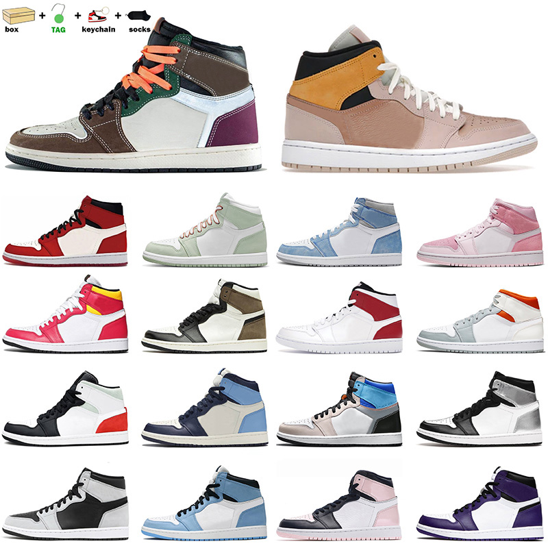 

With Box Jumpman 1s Men Women outdoor Basketball Shoes 1 Trainers Size 47 Off Atmosphere High OG Hyper Royal University Blue White Sneakers, Shown