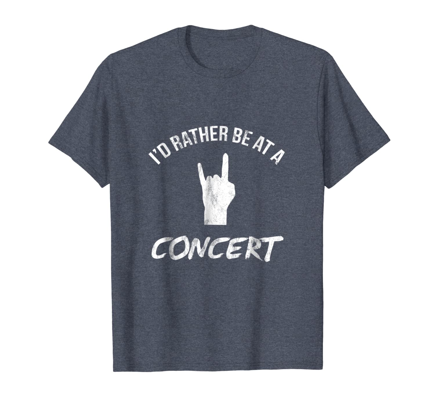 

i'd rather be at a concert love music vintage gift tshirt, White;black