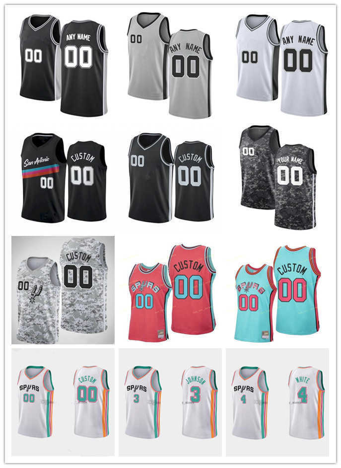 

75th Custom Men Women Youth San AntonioSpurs25 Jakob Poeltl 11 Joshua Primo 24 Devin Vassell 7 Bryn Forbes Basketball Jerseys, Black;red