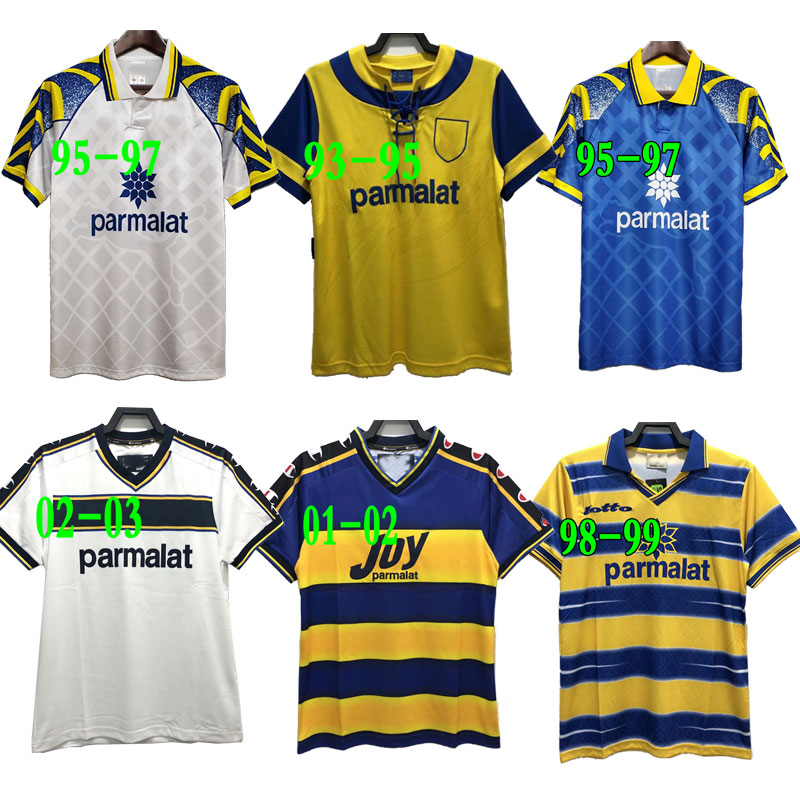 

1995 1996 1997 RETRO Parma soccer jerseys 95 96 97 Vintage Classic Palma football shirts home away third STOICHKOV ZOLA CRESPO BUFFON CHIESA, 02-03