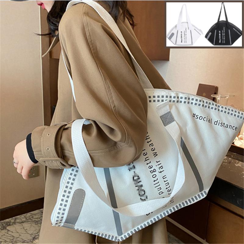 

Small/Large Handbag Women Creative Letter Fashion Casual Canvas Tote Bags Ladies Hand Sac A Main Femme Totes Shoulder