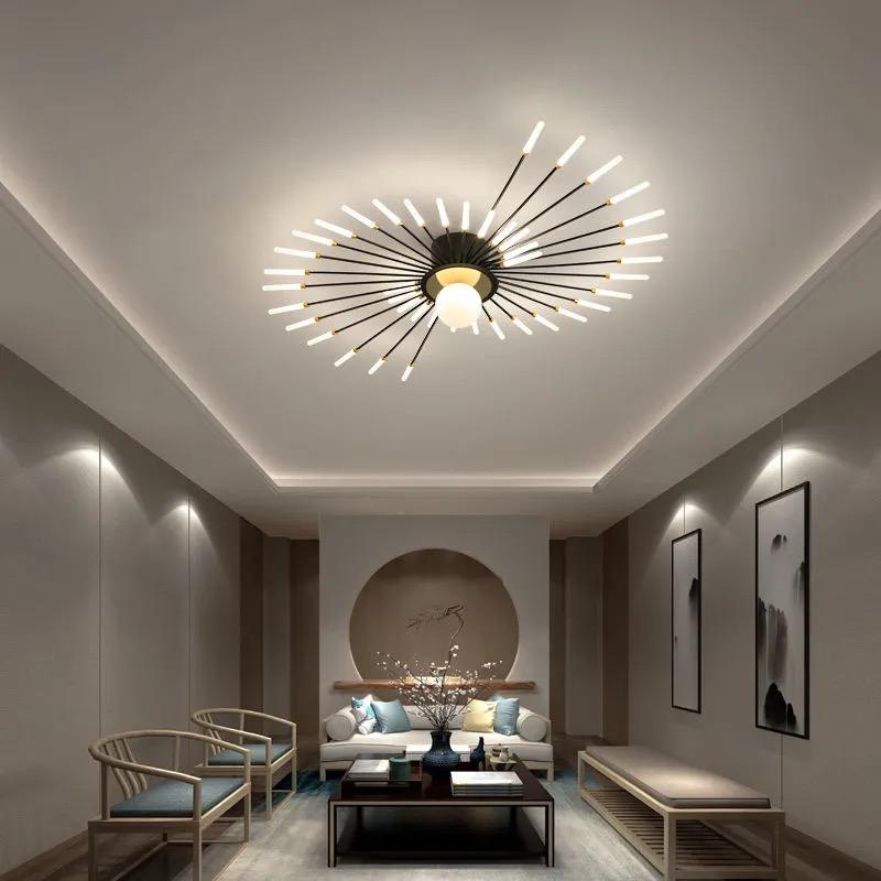 

Ceiling Lights 2021 Fireworks Modern Led Chandelier For Studyroom Bedroom Kitchen Hall Lighting Deco Indoor Lamps Warm Home Luster