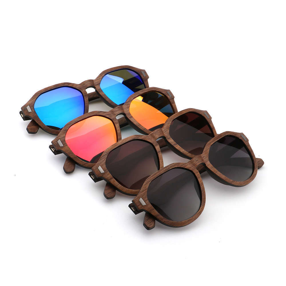 

Highend accessories walnut skateboard wood sun glass fashion polarized ladi uv sunglass, Black