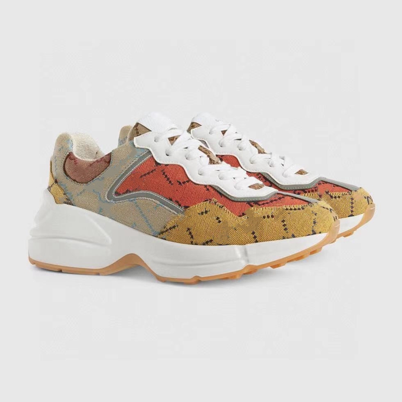 

Luxury classic platform Rhyton casual shoes sneakers Vintage Chaussures designer sneakers couple check high quality, Cannot be purchased separately