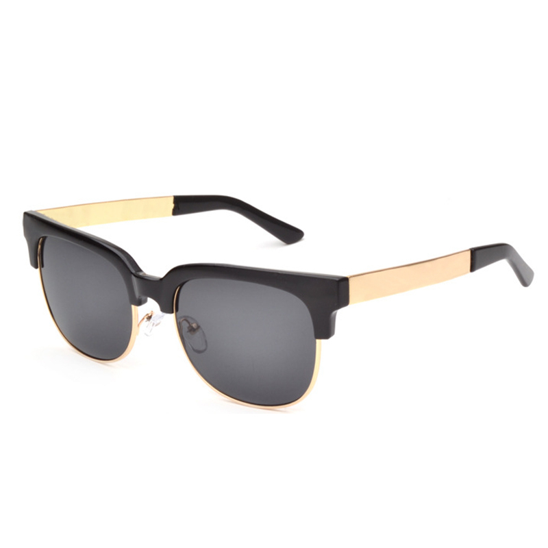 

Sunglasses Fashion Classic Sunglasses adult Sunglasses Gold Framed square metal frame retro style outdoor classic g4, White;black