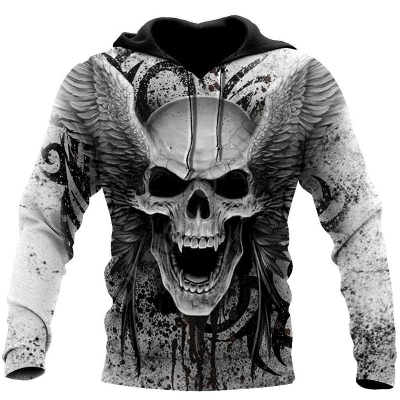 

Men's Hoodies & Sweatshirts Sweatshirt 3D Print Horror Skull Streetwear Harajuku Pullover Hip Hop Jacket Men Women Tracksuit Oversized Hoodi, Black