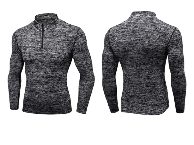 

New lu yoga men's sports jacket men's running fitness clothes coach clothes half zipper training clothes lu-9005, Grey
