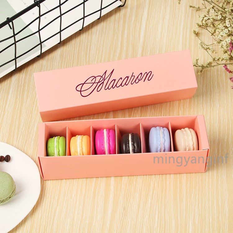 

Macaron Boxes Bakeware Kitchen Dining Bar Fits 6 Macarons Container Box Chocolate Cookies or Muffins Gift Giving MY-inf 0468