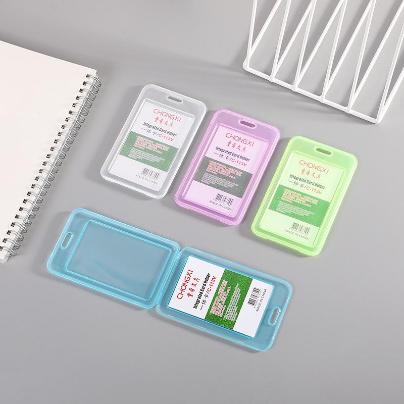 

Card Holders Women Girl Holder Bag Plastic Transparent Clear Female Business ID Bank Bus Case Pouch Protector Cover, Colour random