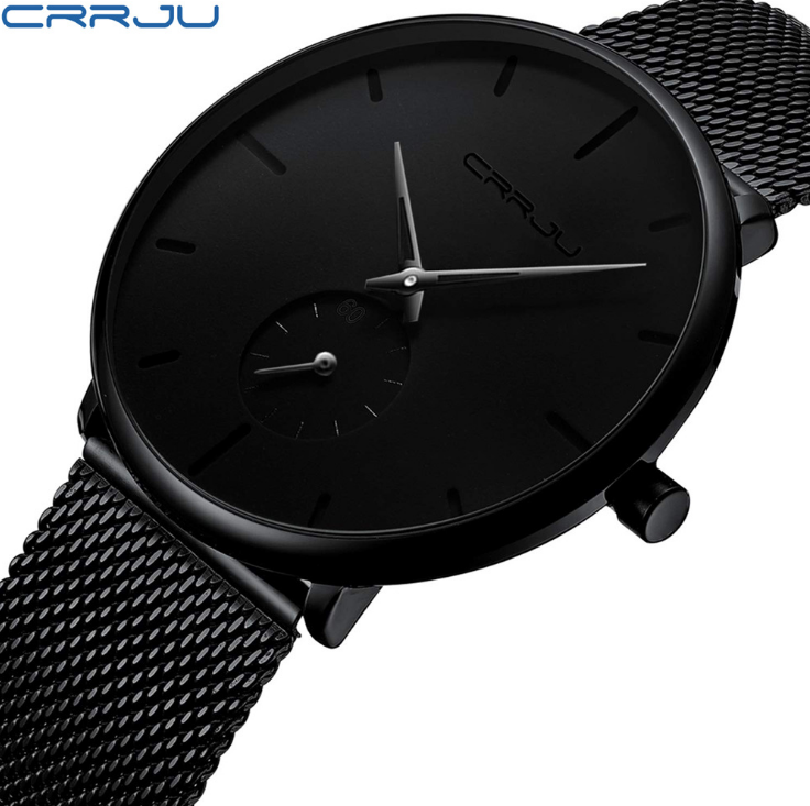 

Newest Arrival CRRJU Brand Stylish Exquisite Mens Watch Students Watches Comfortable Mesh Belt Man Wristwatches