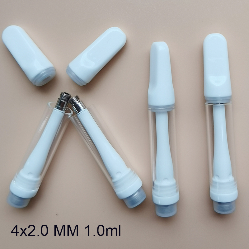 

D8 Cartridge Full Ceramic Vape Cart Empty Thick Oil Atomizers E Cigarettes Lead Free Carts 510 Vaporizer Screw Top Vapes 1.0ml Cartridges Ecig 4 Holes Vaporizers
