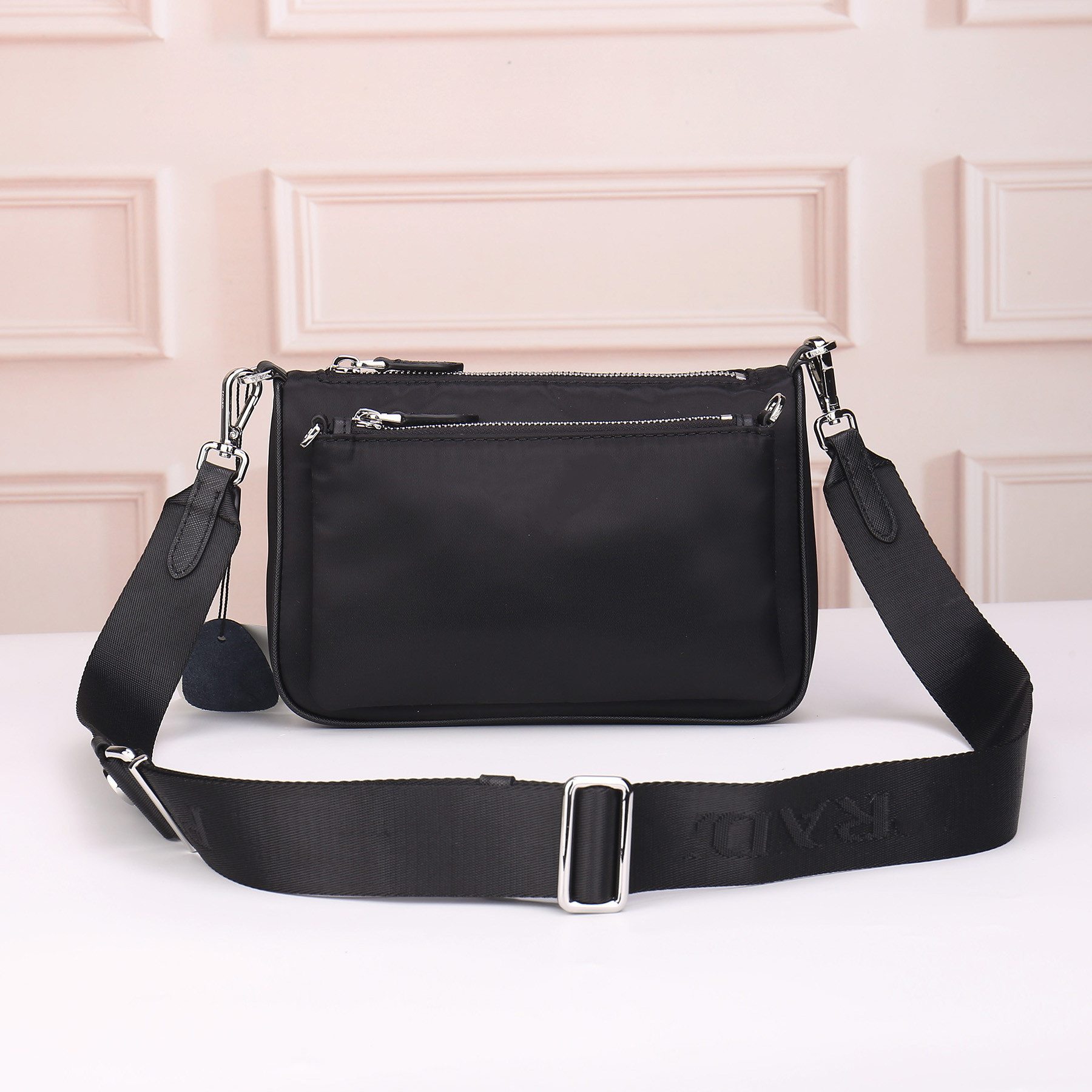 

Double bag for men and women, Black