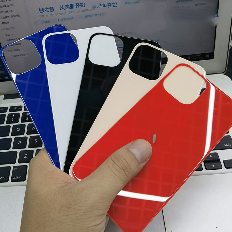 

Color Back Tempered Glass Film Cases For Apple iPhone 12 Pro Max Mini Full Cover Protectors
