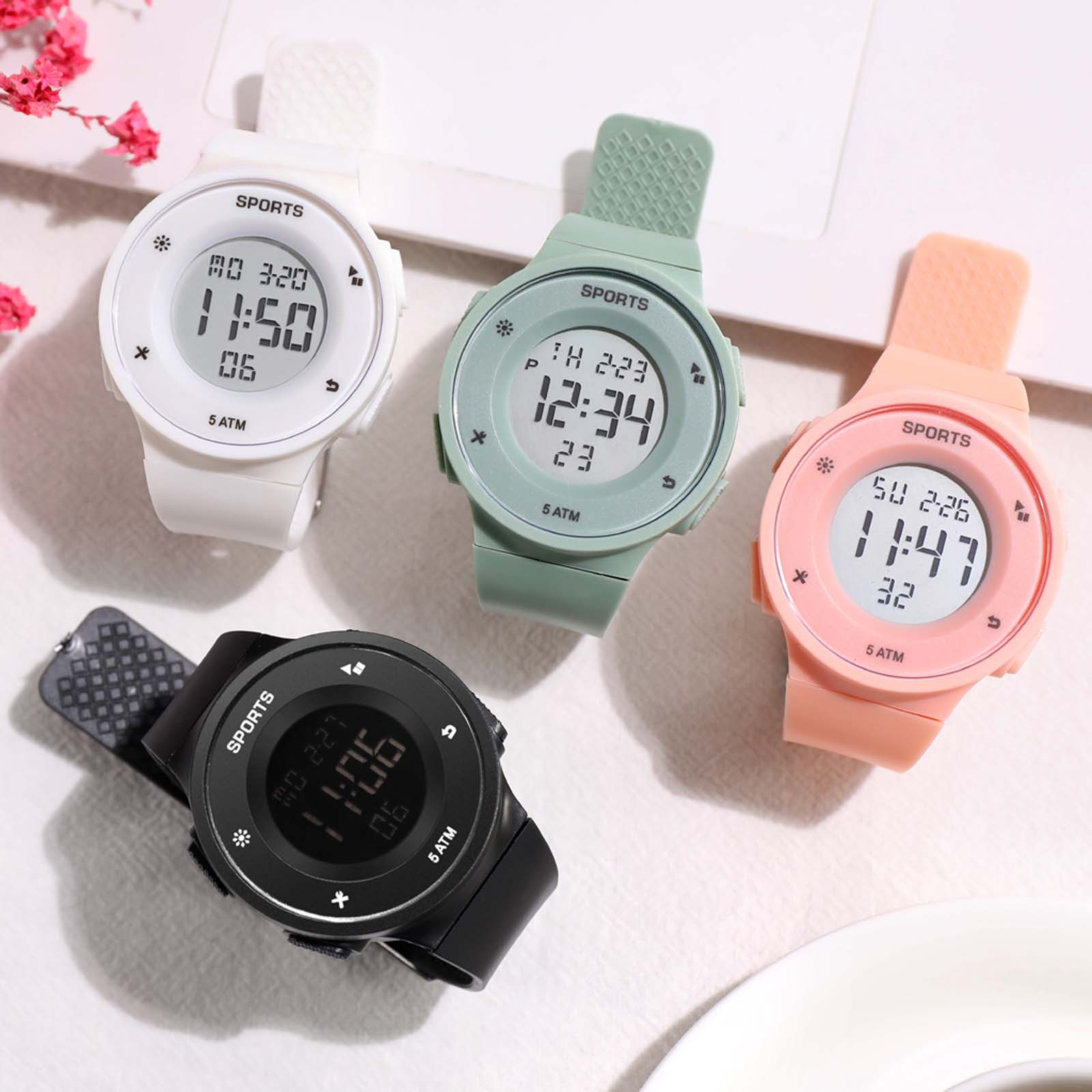 

Lovely Led Digital Watch For Women Students Girls Soft Silicone Wrist Watches Multifunction Led Luminous Watches Gifts Friend
