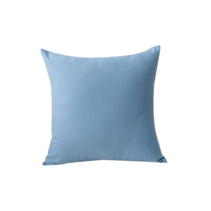

Cushion/Decorative Pillow 2 Pieces Plain Cushion Cover 45X45 Cm Home Decoration Office Sofa, Blue