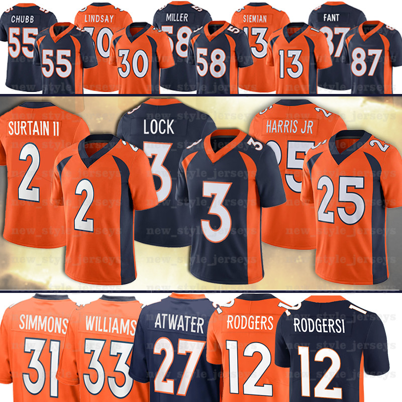 

Von Miller Patrick Surtain II DenverBroncosMen Jerseys Drew Lock John Elway Noah Fant Trevor Siemian Justin Simmons Javonte William Josey Jewell Plummer, Men(ye ma)
