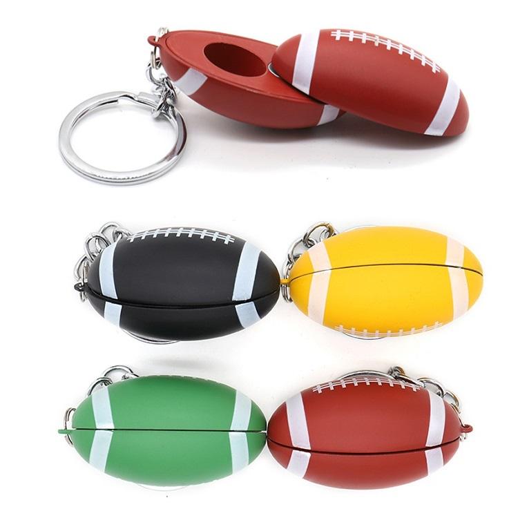 

Rugby Shape Baseball Metal Pipe Smoking Hand Piping Smok Pipeline For Cigarette Alloy Easy Carry Key chain Mini Tobacco Tools Multifunctiona