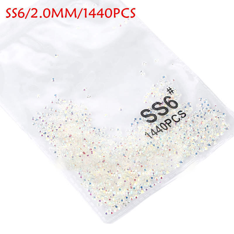 

Wholesale FlatBack glass non hot fix rhinestone Transparent AB colors flat back Strass Foil Nail Art DIY