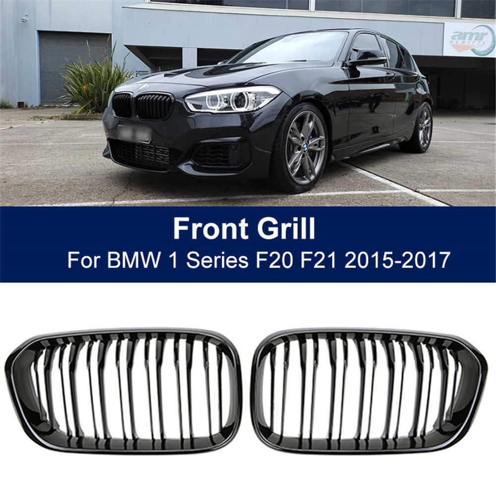 

Front Bumper Kidney Grill Double Slat Racing Sport Grille Fit For BMW F20 F21 LCI 120i 1Series 2015 ,Car Accessories